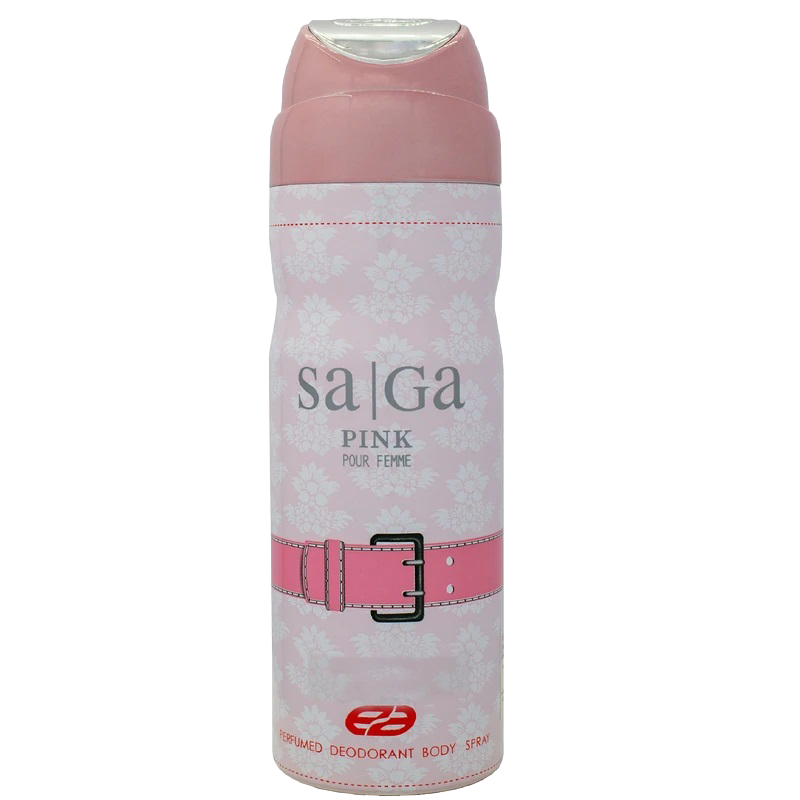 اسپری بدن ساگا صورتی عمادآرا (Emadara Saga Pink women's Body Spray 200ml) اسپری ساگا زنانه