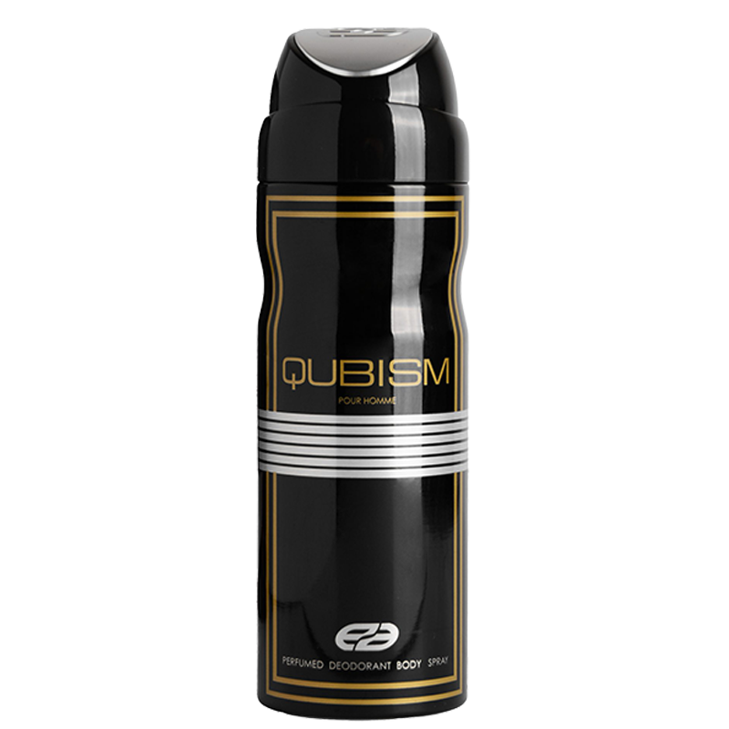 اسپری بدن کوبیسم عمادآرا (Emadara Qubism Body Spray 200ml) اسپری کوبیسم مشکی