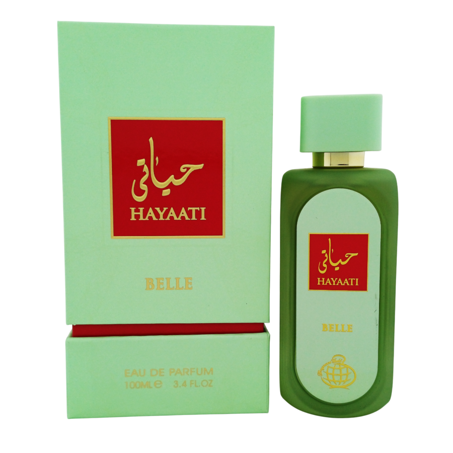 ادو پرفیوم حیاتی بل (حیاتی سبز) از برند فراگرنس ورد (Fragrance World Hayaati Belle EDP 100ml)