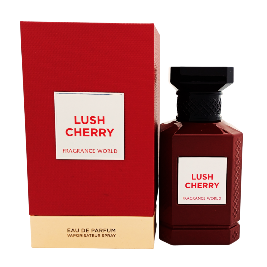 ادو پرفیوم لاش چری از برند فراگرنس ورد (Fragrance World Lush Cherry EDP 80ml) لاست چری فراگرنس