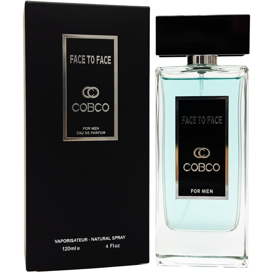 ادو پرفیوم کوبکو فیس تو فیس مردانه از برند کوبکو (Cobco Face To Face for men EDP 120ml) فیس تو فیس مردانه کوبکو اورجینال