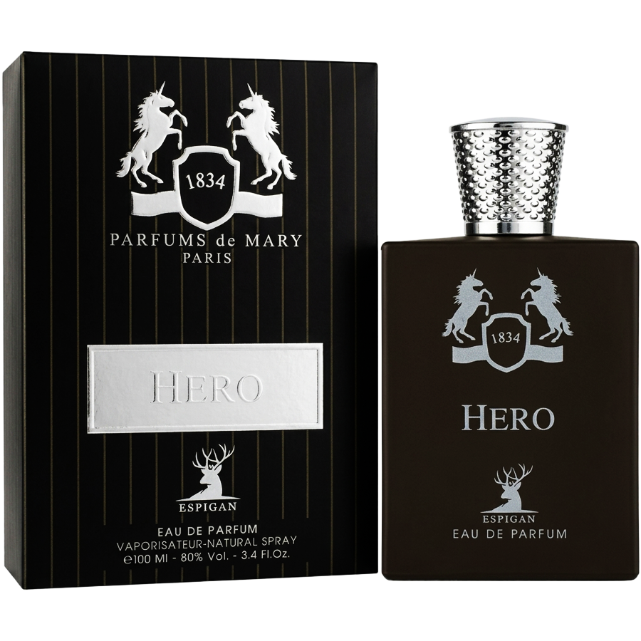 ادو پرفیوم ۱۸۳۴ هیرو از برند اسپیگان (Espigan 1834 Hero EDP 100ml) مارلی هرود اسپیگان