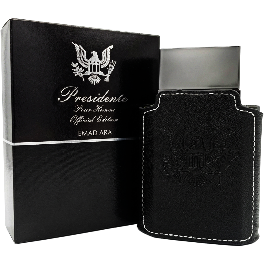 ادو تویلت پرزیدنت پور هوم آفیشال ادیشن از برند عماد آرا (Emad Ara Presidente Pour Homme Official Edition EDT 100ml) پرزیدنت عماد آرا - پرزیدنت مشکی عماد آرا - پرزیدنت مردانه عماد آرا