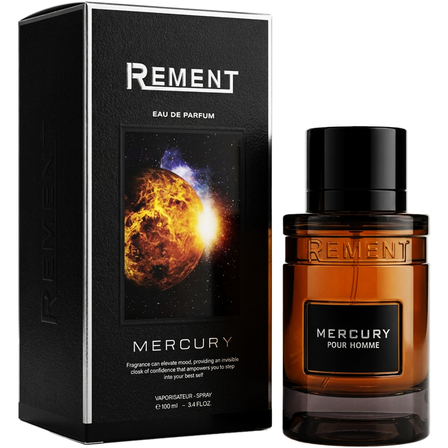 ادو پرفیوم مرکوری از کالکشن کهکشانِ برند رمنت (Rement Galaxy Collection Mercury Pour Homme EDP 100ml) مرکوری رمنت اورجینال