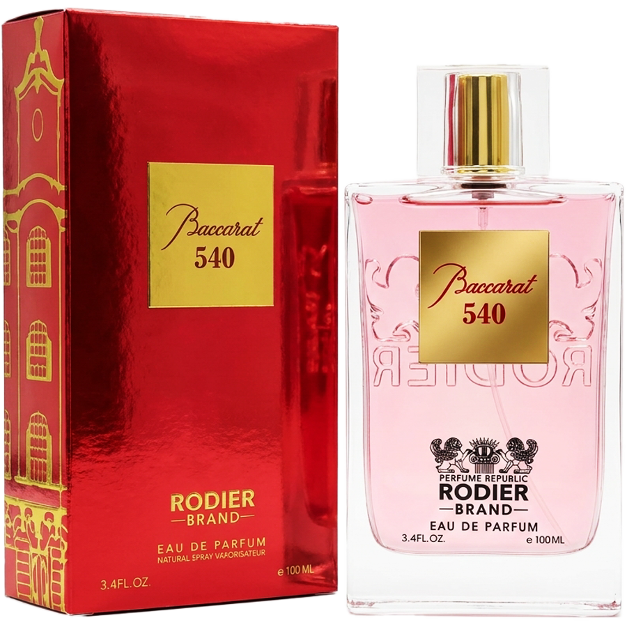 ادو پرفیوم باکارات 540 از برند رودیر (Rodier Baccarat 540 EDP 100ml) باکارات رژ قرمز رودیر - باکارات 540 رودیر