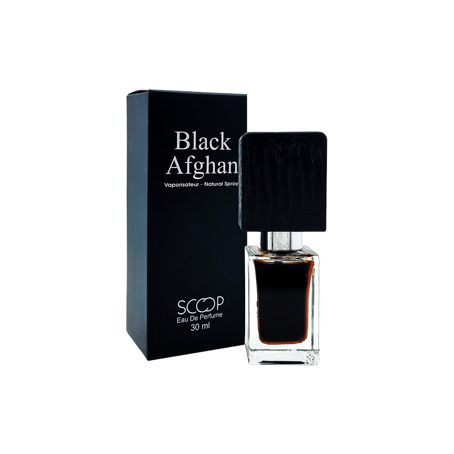 ادو پرفیوم 30میل بلک افغان از برند اسکوپ (Scoop Black Afghan EDP 30ml) مینی ادکلن ناسوماتو بلک افغانو اسکوپ - ناسوماتو بلک افغان اسکوپ