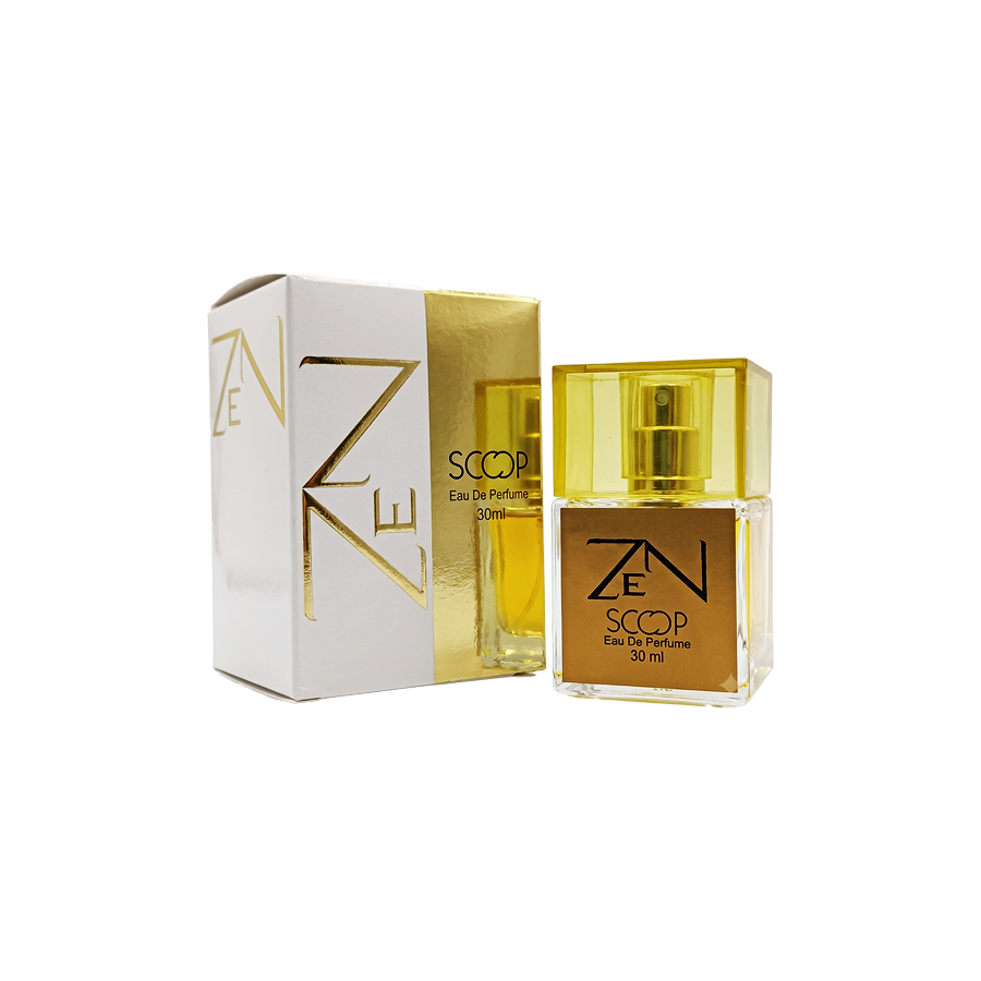 ادو پرفیوم 30میل زن از برند اسکوپ (Scoop Zen EDP 30ml) مینی ادکلن شیسیدو زن اسکوپ - شیسیدو زن طلایی اسکوپ - زن شیسیدو اسکوپ