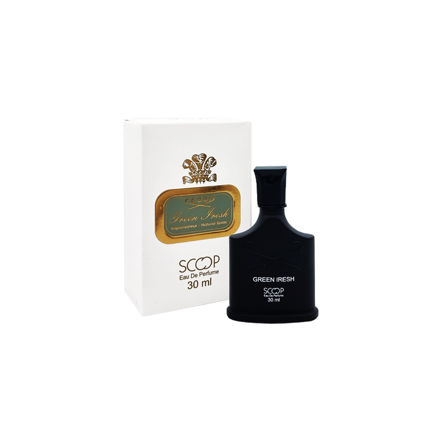 ادو پرفیوم 30میل گرین ایرش از برند اسکوپ (Scoop Green Iresh EDP 30ml) مینی ادکلن کرید گرین آیریش اسکوپ - کرید گرین آیریش توید اسکوپ