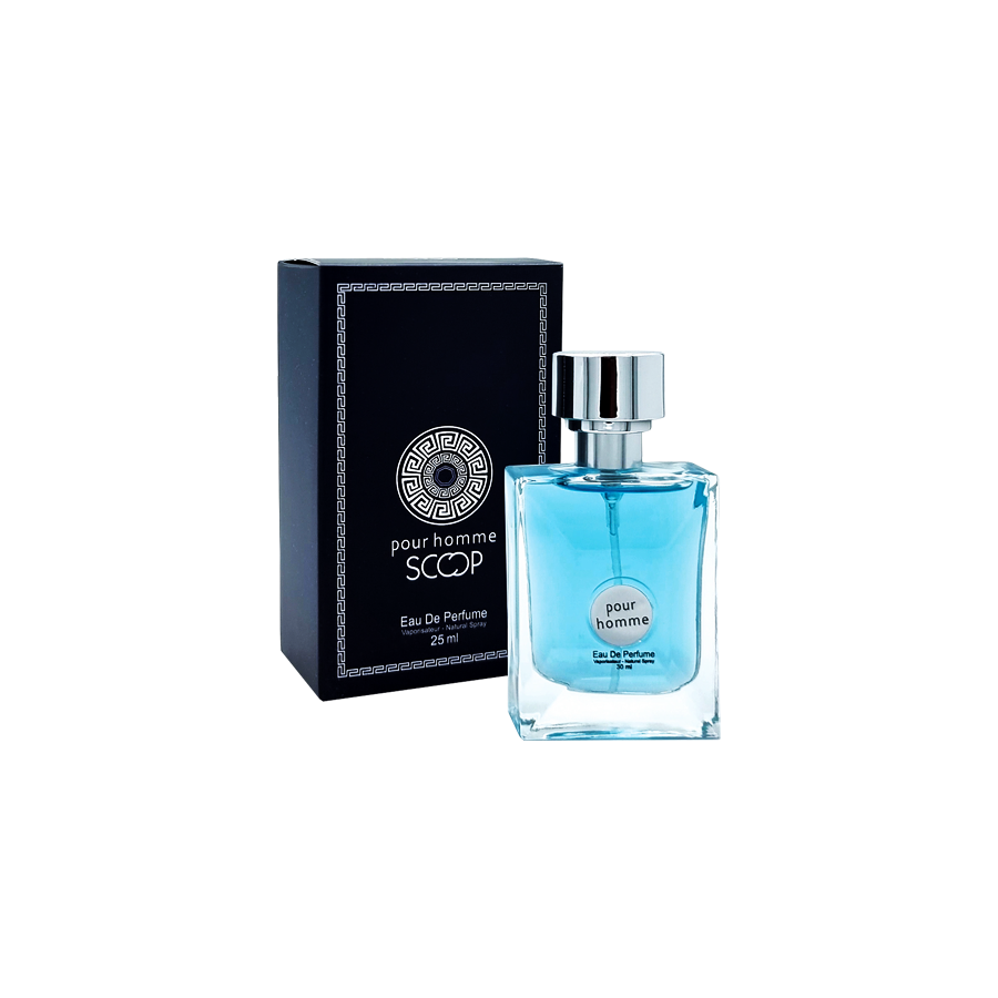 ادو پرفیوم 30میل پور هوم از برند اسکوپ (Scoop Pour Homme EDP 30ml) مینی ادکلن ورساچه پور هوم اسکوپ - ورساچه آبی اسکوپ
