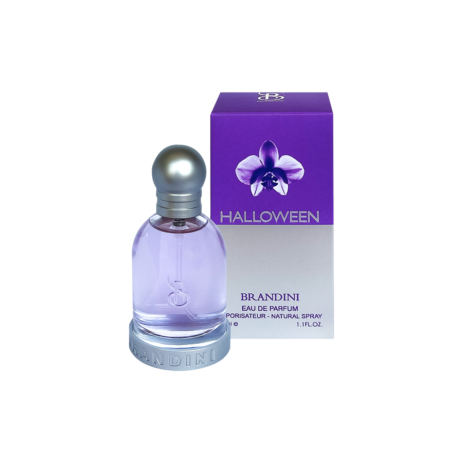 ادو پرفیوم 33میل هالووین از برند برندینی (Brandini Halloween EDP 33ml) مینی ادکلن هالووین بنفش برندینی - برندینی هالووین