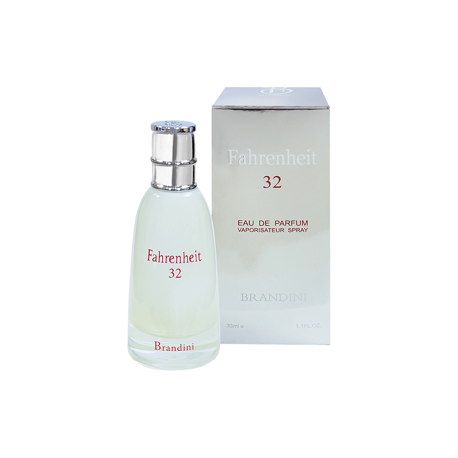 ادو پرفیوم 33میل فارنهایت 32 از برند برندینی (Brandini Fahrenheit 32 EDP 33ml) مینی ادکلن فارنهایت 32 برندینی - برندینی فارنهایت 32