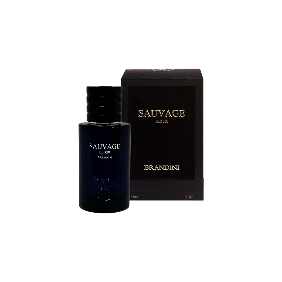ادو پرفیوم 33میل ساواج الیکسیر از برند برندینی (Brandini Sauvage Elixir EDP 33ml) مینی ادکلن ساواج الیکسیر برندینی - برندینی ساواج الکسیر