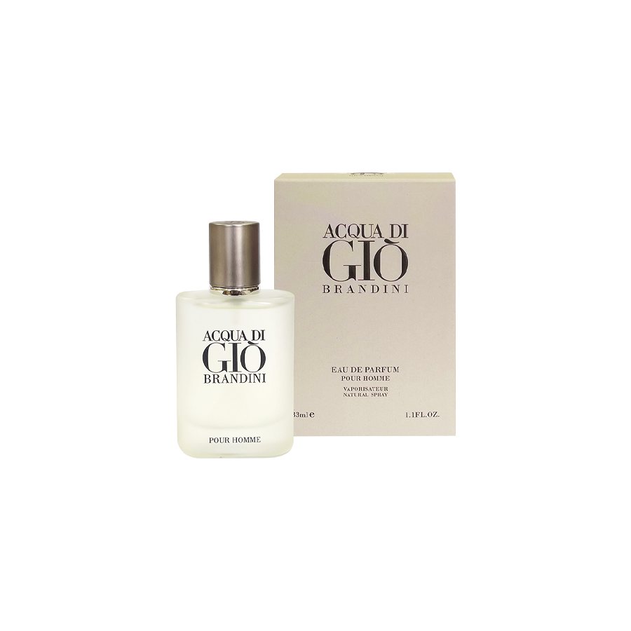 ادو پرفیوم 33میل آکوا دی جیو از برند برندینی (Brandini Acqua Di Gio EDP 33ml) مینی ادکلن آکوا دی جیو برندینی - برندینی آکوا دی جیو - جیو سفید برندینی