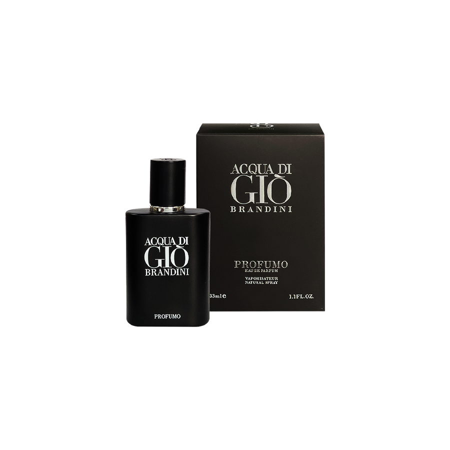ادو پرفیوم 33میل آکوا دی جیو پروفومو از برند برندینی (Brandini Acqua Di Gio Profumo EDP 33ml) مینی ادکلن آکوا دی جیو پروفومو برندینی - برندینی آکوا دی جیو پروفومو - جیو مشکی برندینی