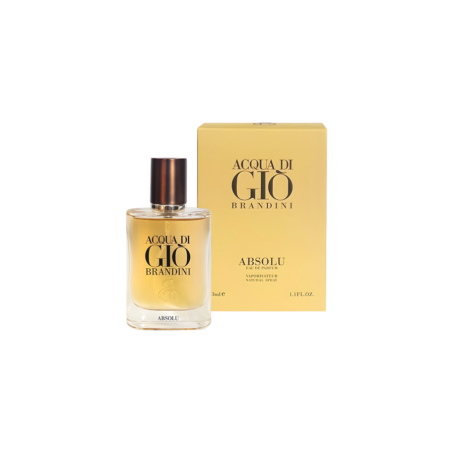 ادو پرفیوم 33میل آکوا دی جیو ابسولو از برند برندینی (Brandini Acqua Di Gio Absolu EDP 33ml) مینی ادکلن آکوا دی جیو ابسولو برندینی - برندینی آکوا دی جیو ابسولو - جیو - جیو قهوه ای برندینی