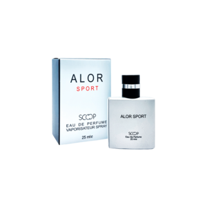 ادو پرفیوم 25میل الور اسپرت از برند اسکوپ (Scoop Alor Sport EDP 25ml) مینی ادکلن شنل الور هوم اسپرت اسکوپ - چنل الور هوم اسپرت اسکوپ